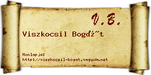 Viszkocsil Bogát névjegykártya